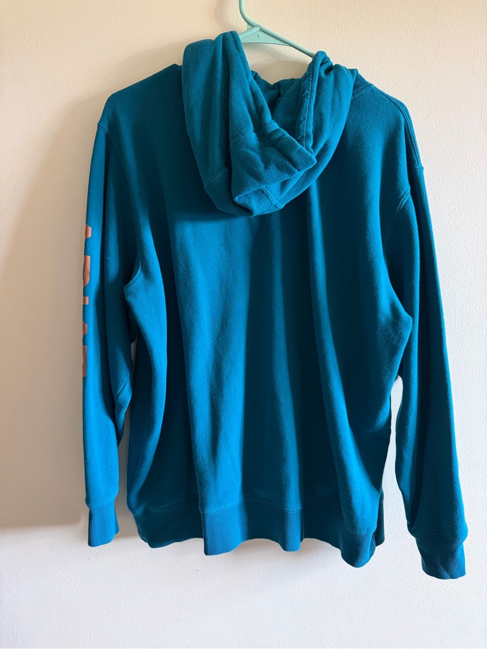 Women’s Teal Hooded Sweatshirt - Teal XL - Picture 12 of 14